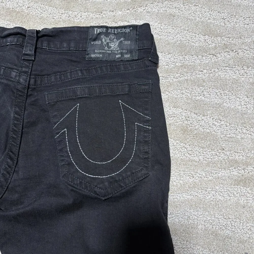 True Religion Geno No Flap Relaxed Slim Jeans ‘Black’ size mens 32x33 Excellent